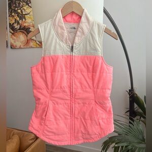 The North Face Women's Pink and White Lightweight Vest